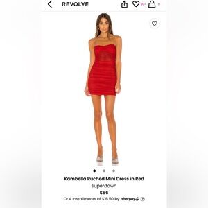 Superdown Kambella Ruched Mini Dress in Red from Revolve